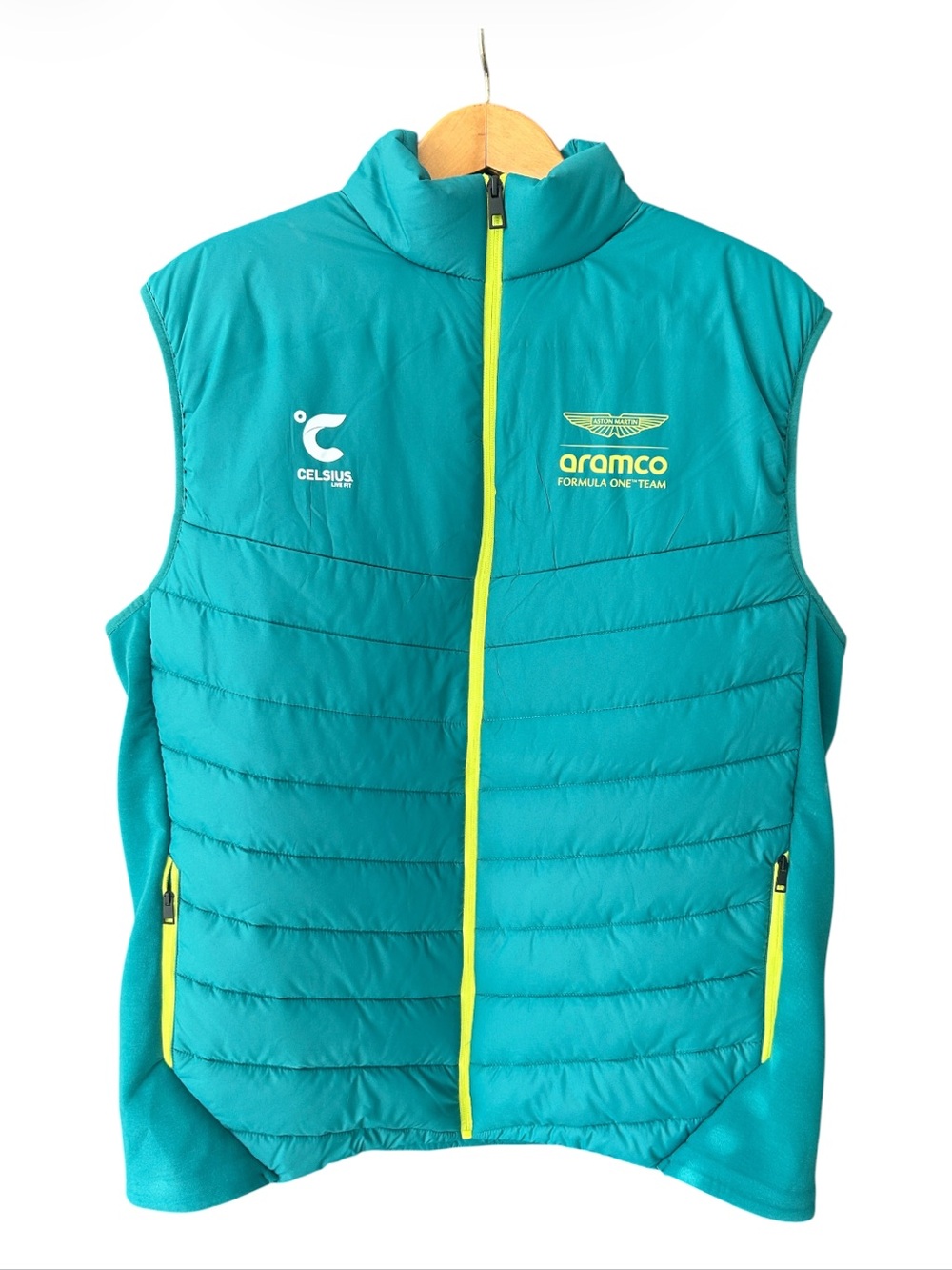 Aston Martin Aramco Formula One Team Green Gilet Vest Men’s XXL NWT